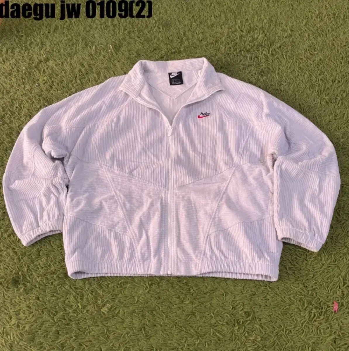 ナイキ コーデュロイ ジップアップ ジャケット 白 L