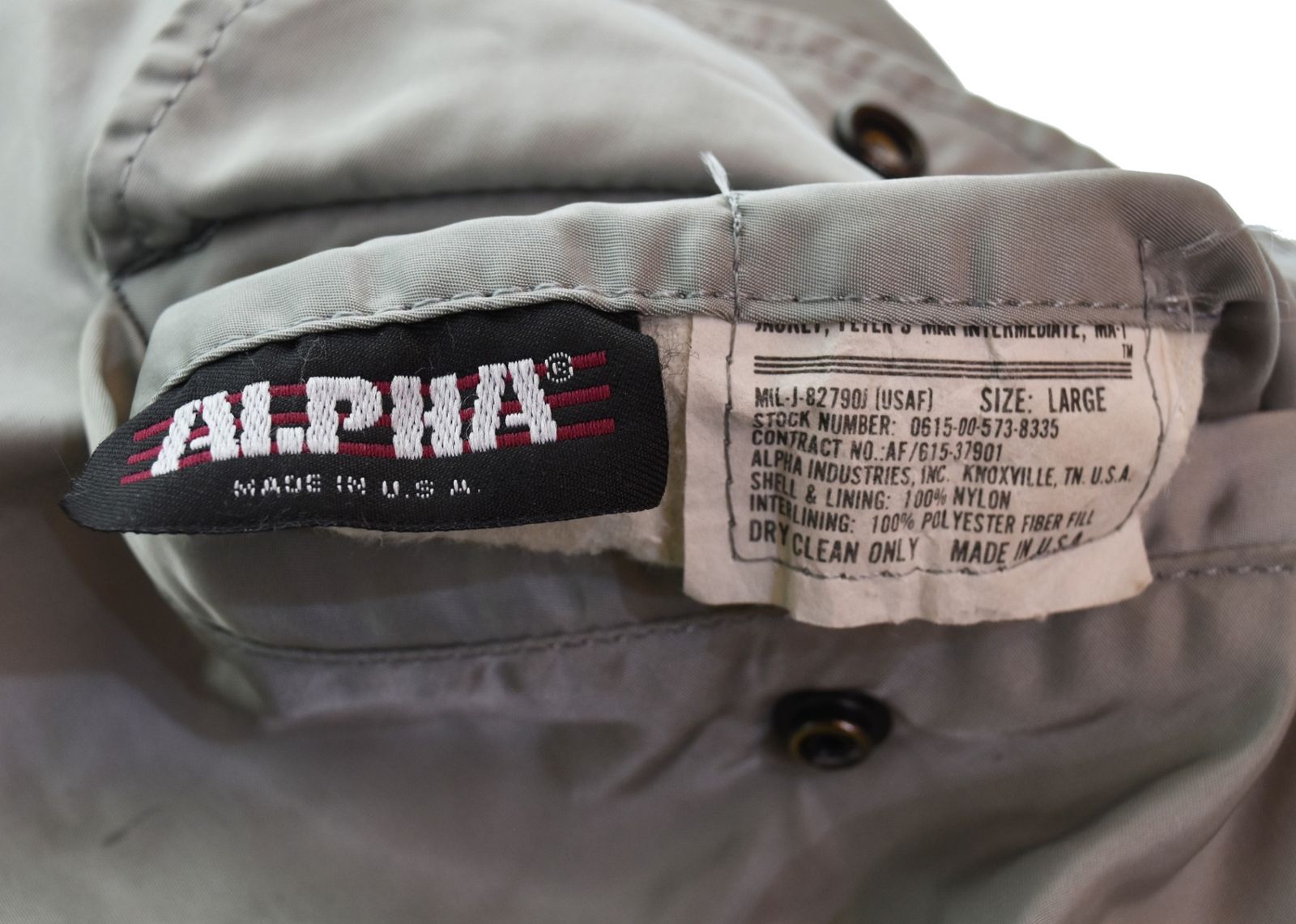 アルファインダストリーズ ALPHA INDUSTRIES 80s 90s 旧タグ MA-1