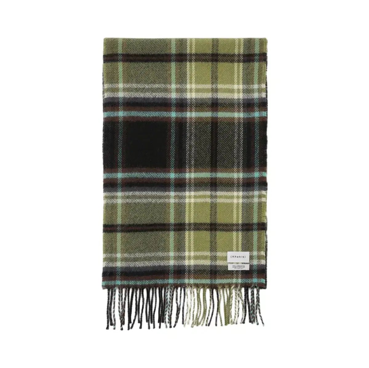 os khakis scoth plaid muffler black
