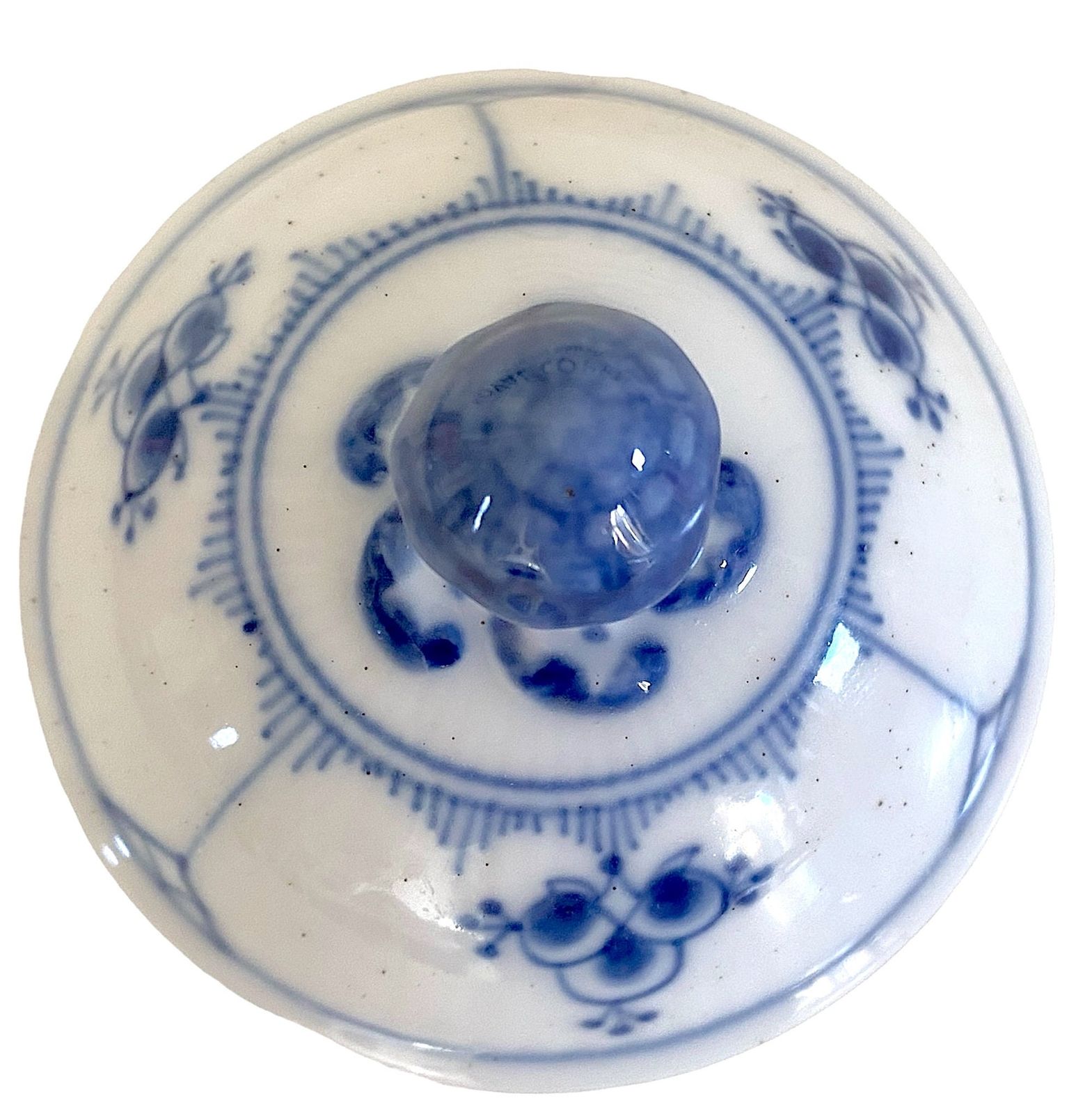 アンティーク ロイヤルコペンハーゲン ブルーフルーテッドプレーン コーヒーポット蓋 No.49 1890-1900年