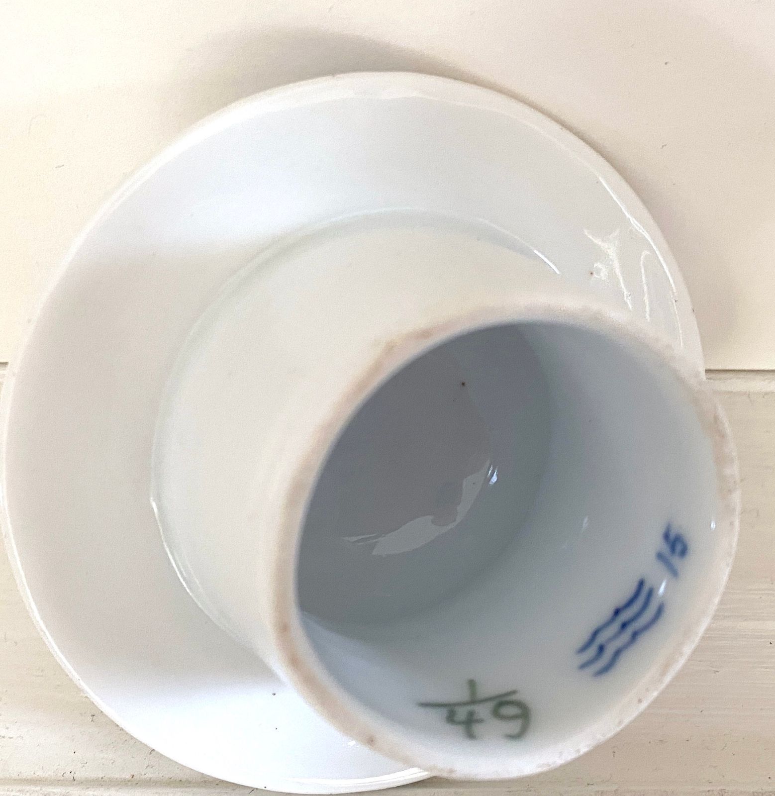  アンティーク ロイヤルコペンハーゲン ブルーフルーテッドプレーン コーヒーポット蓋 No.49 1890-1900年 皿 食器