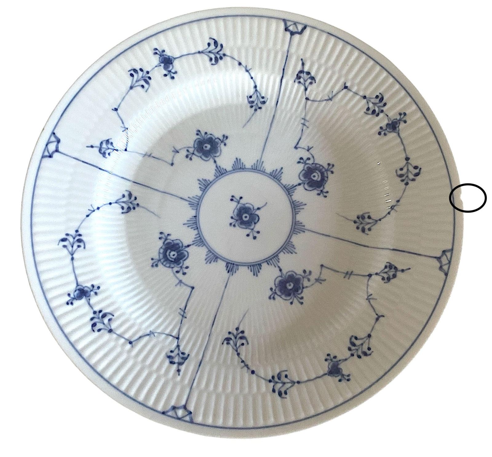 ロイヤルコペンハーゲン ブルーフルーテッドプレーン ディナープレート