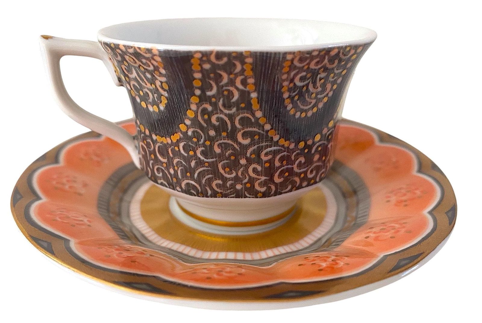  ロイヤルコペンハーゲン フェアリーテール デミタスカップセット サーモンピンク モカ＆ゴールド 皿 食器