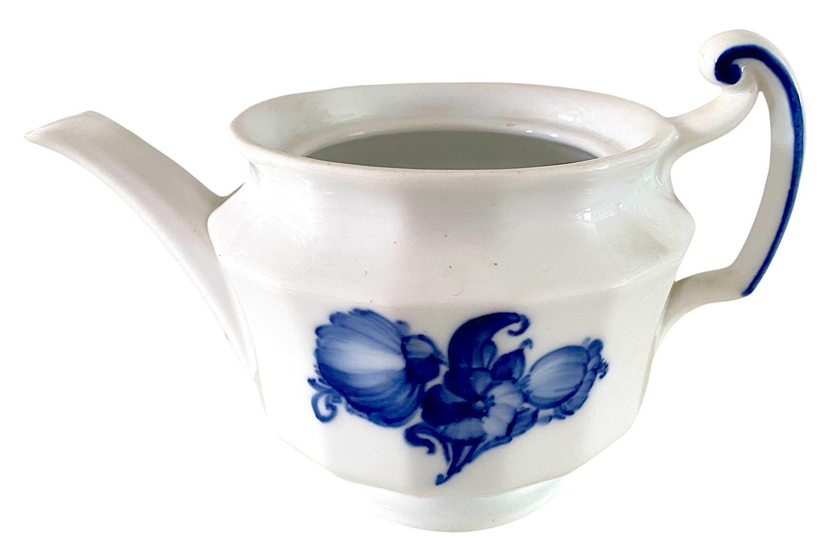  ロイヤルコペンハーゲン ティーポット ブルーフラワー磁器 アンティークデンマーク 蓋なし 皿 食器