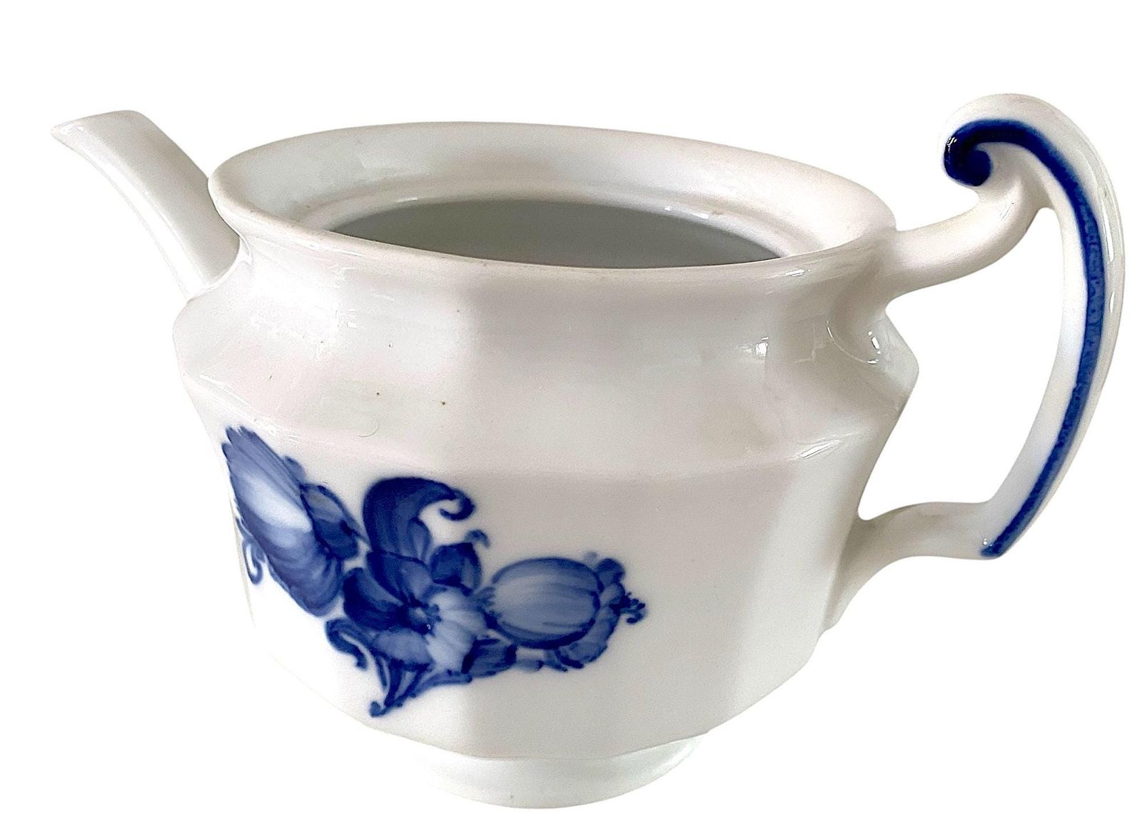 ロイヤルコペンハーゲン ティーポット ブルーフラワー磁器 アンティークデンマーク 蓋なし