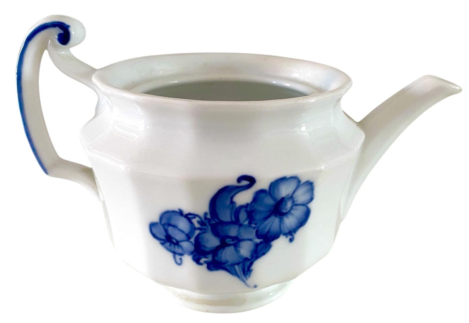 ロイヤルコペンハーゲン ティーポット ブルーフラワー磁器 アンティークデンマーク 蓋なし