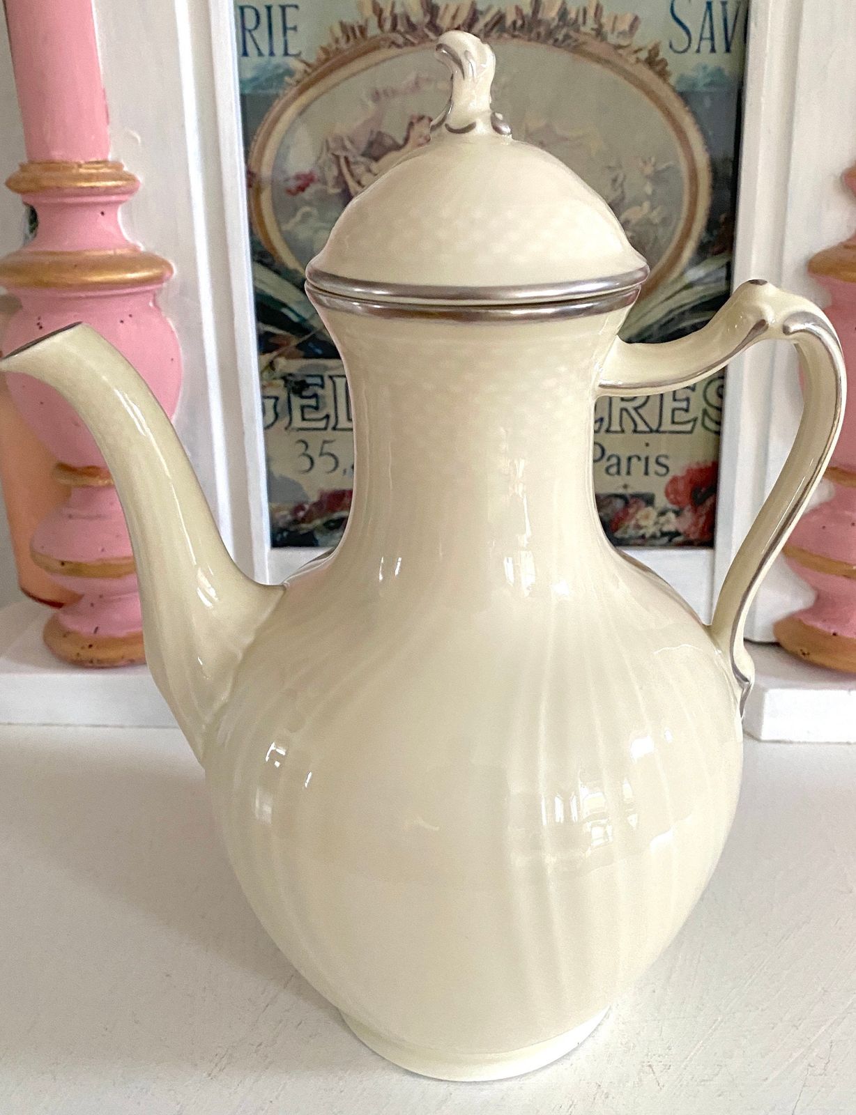 ロイヤルコペンハーゲン コーヒーポット 1960年代製 デンマーク製 銀縁装飾