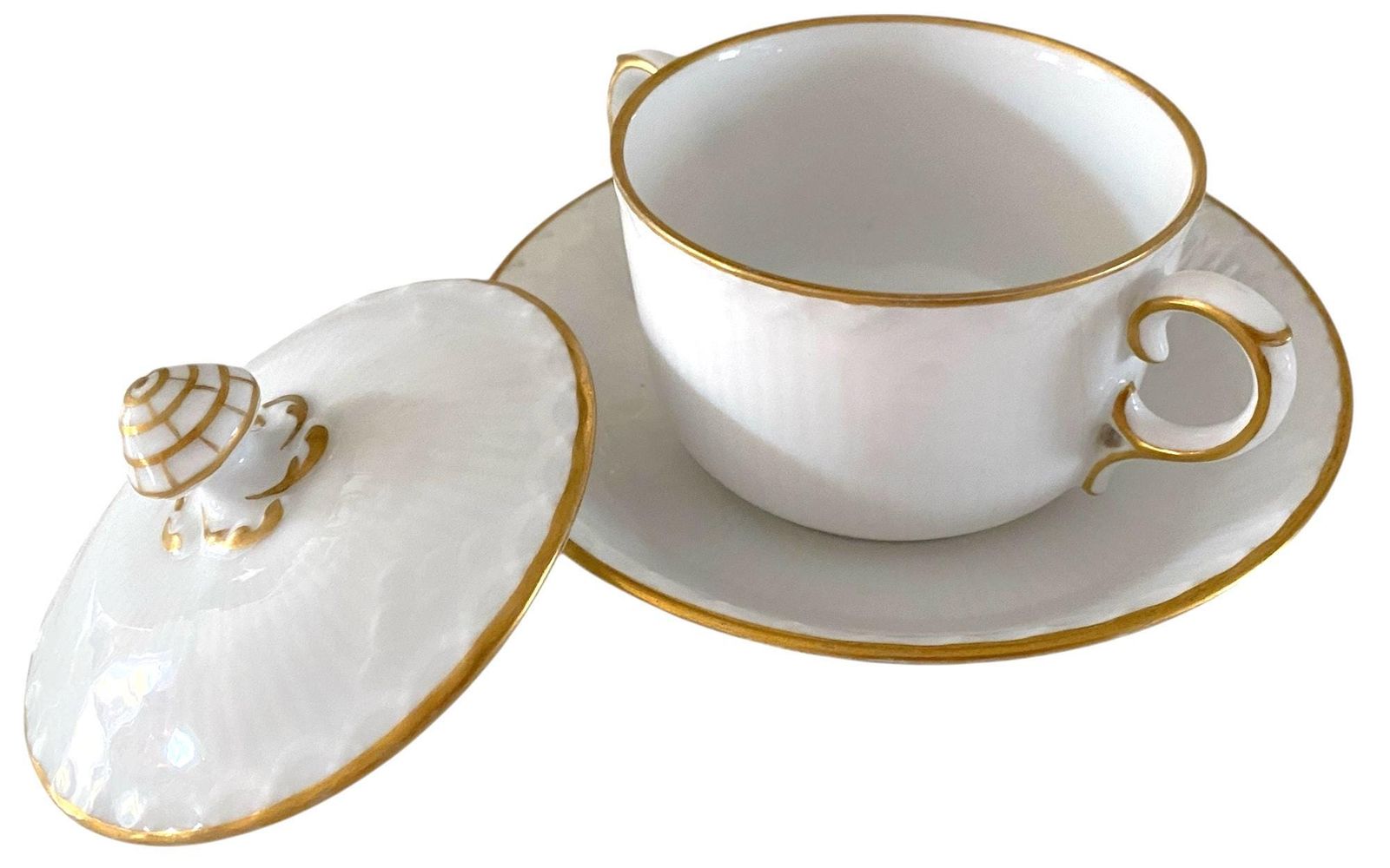 アンティーク ロイヤルコペンハーゲン コンソメカップ＆ソーサー 金縁 デンマーク磁器