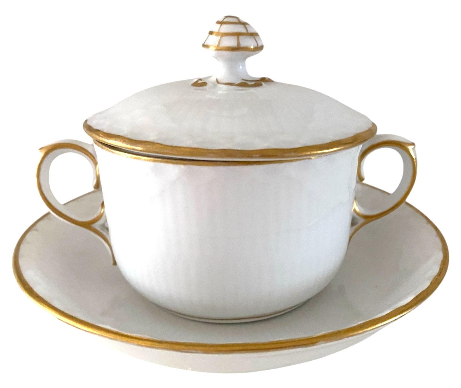 アンティーク ロイヤルコペンハーゲン コンソメカップ＆ソーサー 金縁 デンマーク磁器