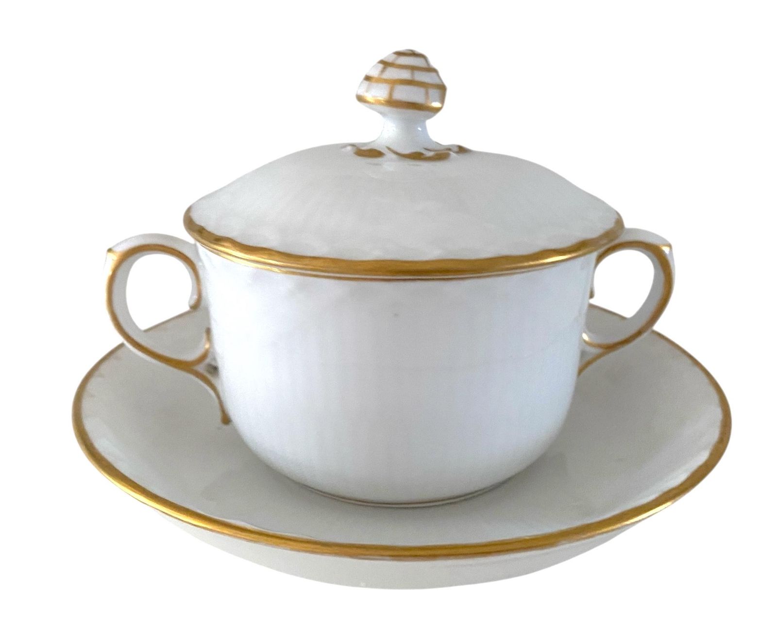 コンソメカップ＆ソーサー 金縁