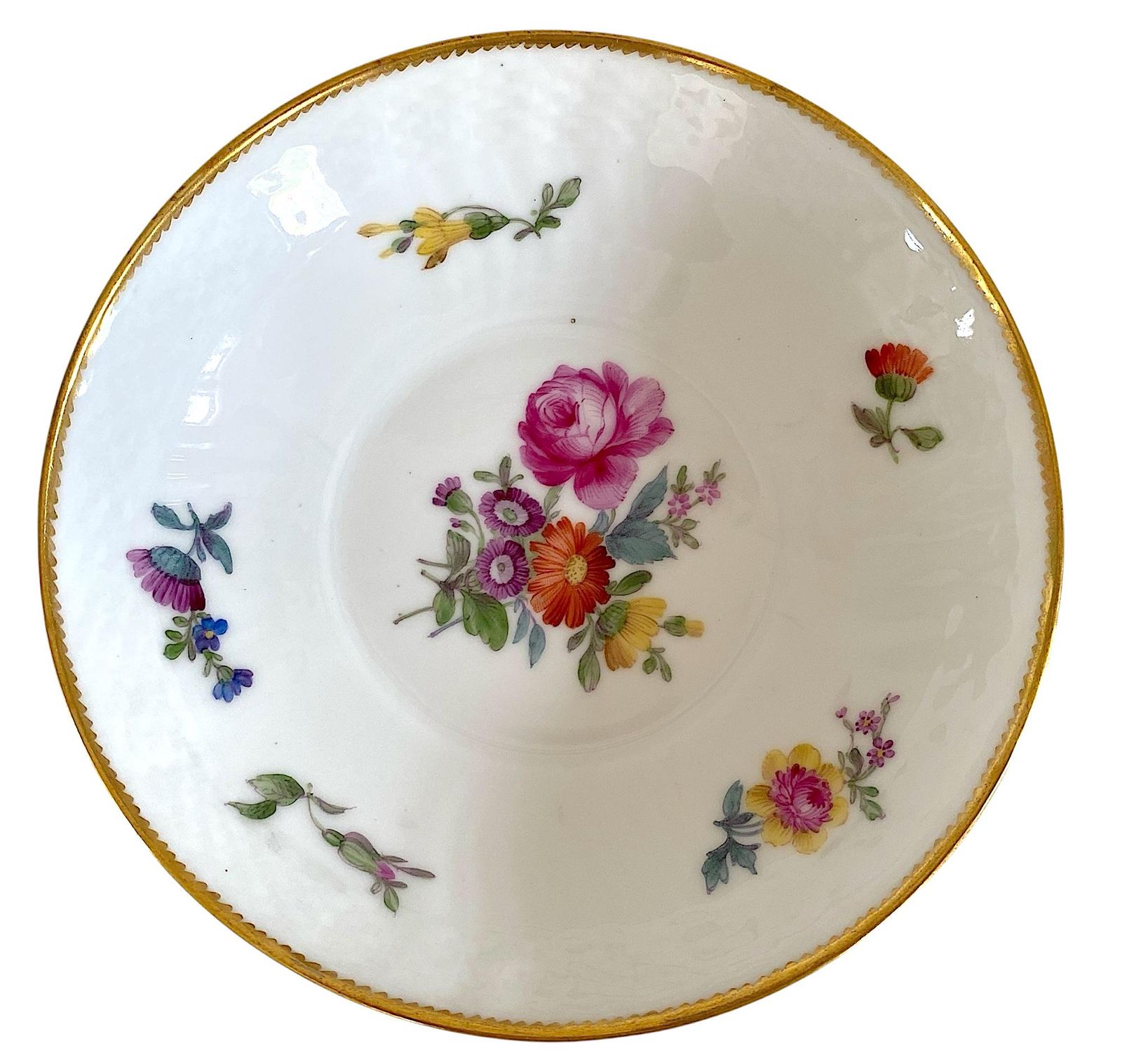  ロイヤルコペンハーゲン サクソンフラワー カップ＆ソーサー アンティーク デンマーク磁器 ピンク芍薬ローズ 皿 食器