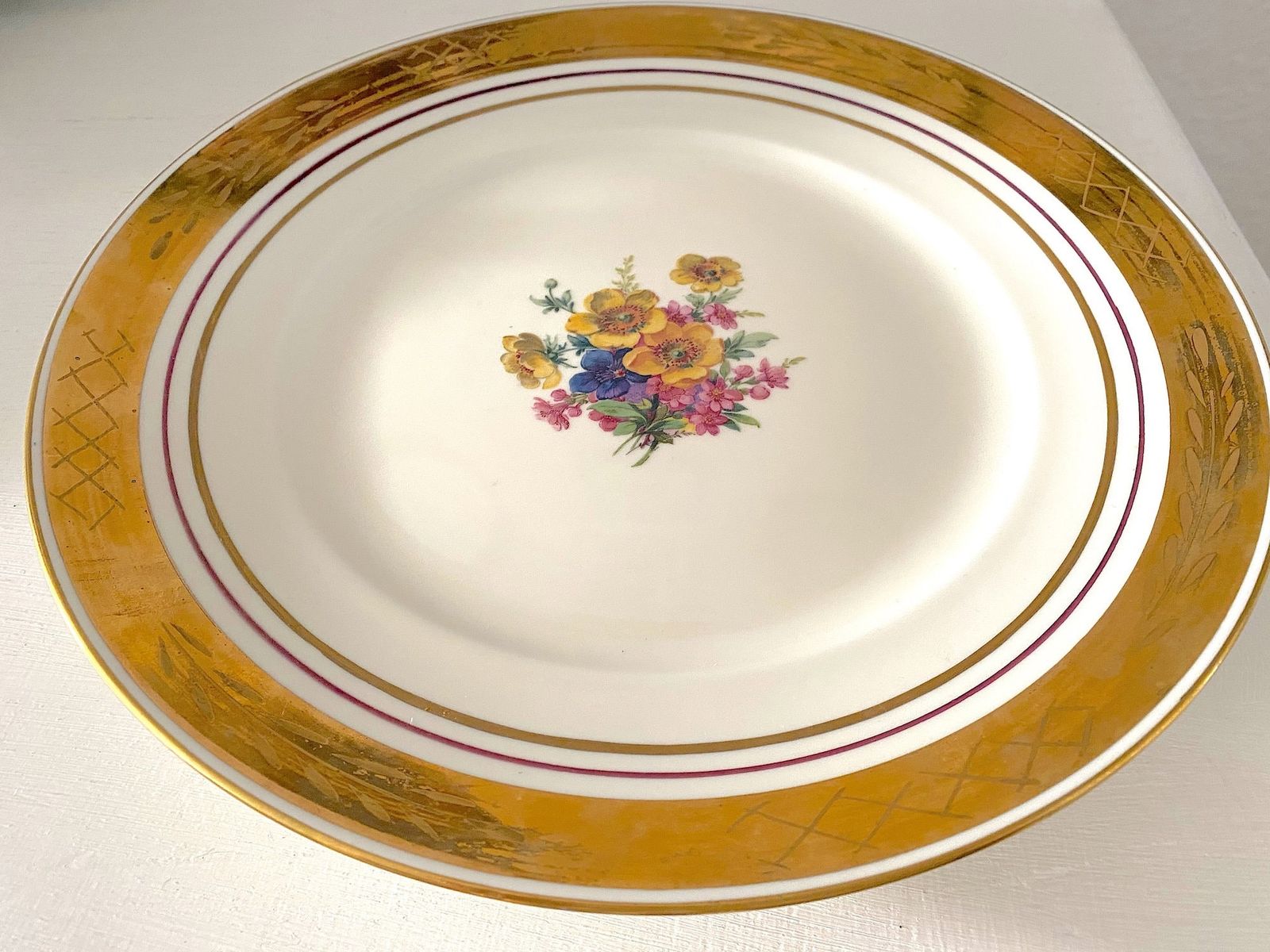 ロイヤルコペンハーゲン バターカッププレート 金縁 サーブ用ディスプレイプレート な