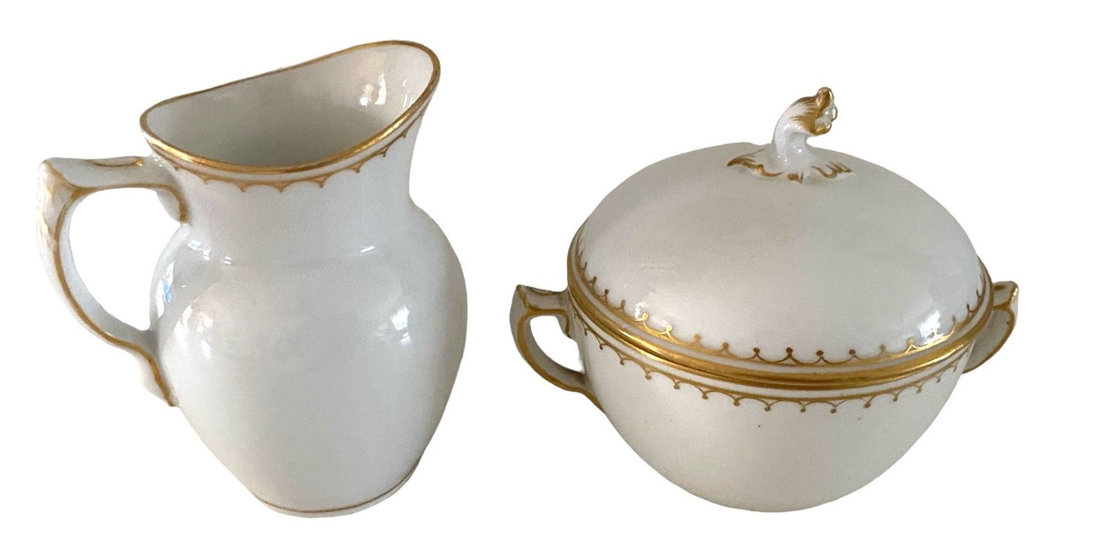 シュガーボウル＆クリーマーセット ゴールドアクセント