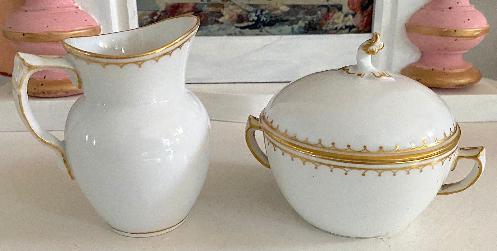 シュガーボウル＆クリーマーセット ゴールドアクセント