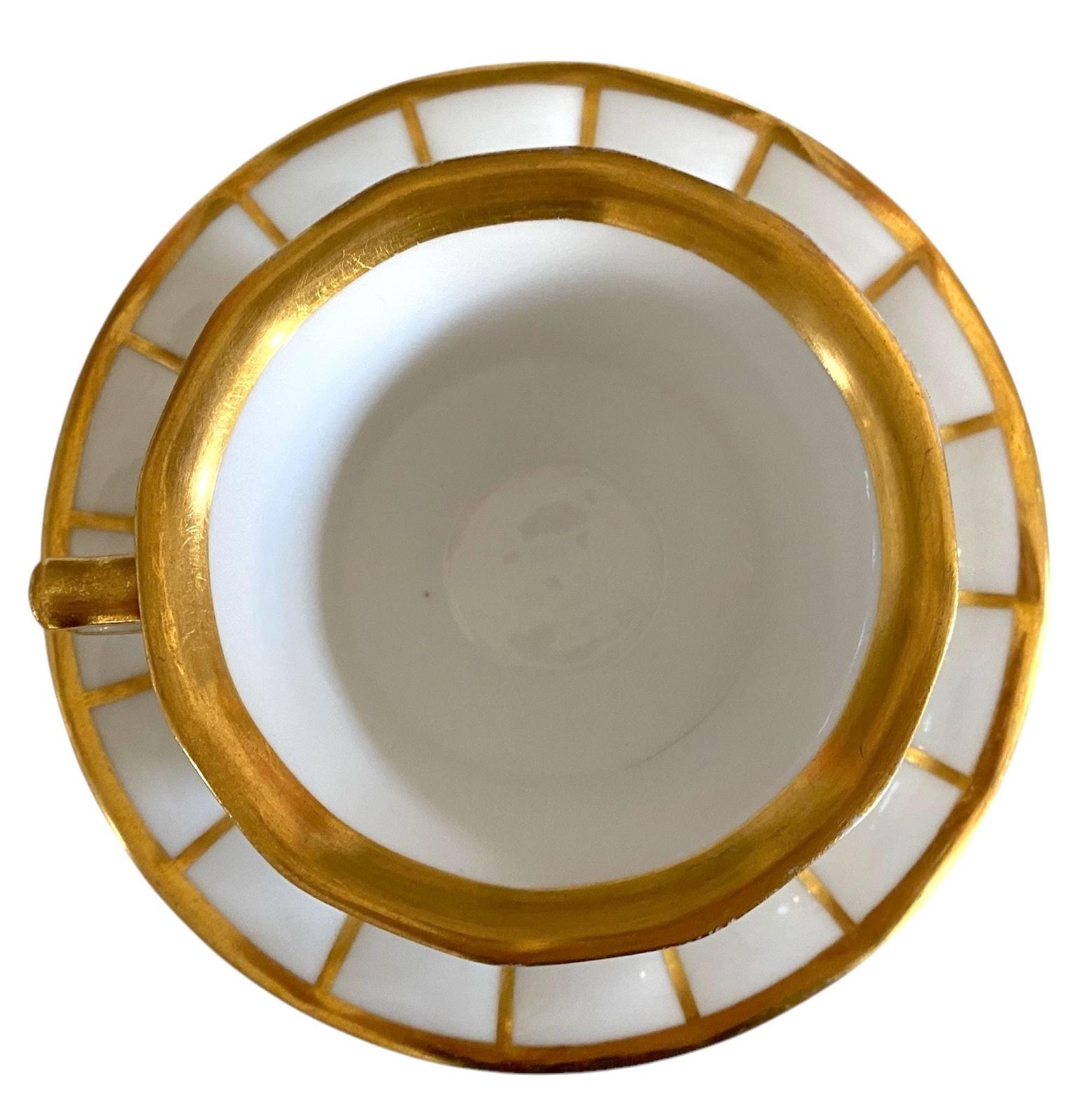 アンティーク ロイヤルコペンハーゲン ティーカップ＆ソーサーセット ホワイト＆ゴールド パレス ヘンリエッテ 1870 1890年代