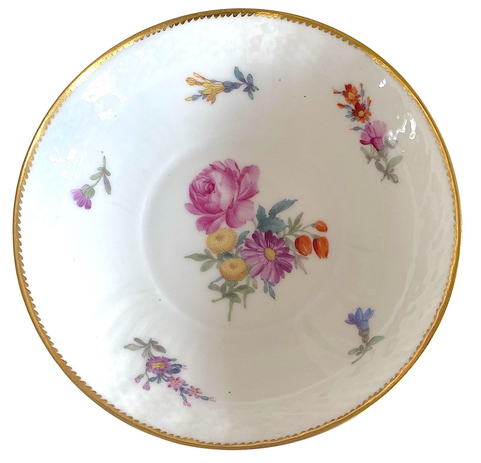 サクソンフラワープレート ピンクの牡丹