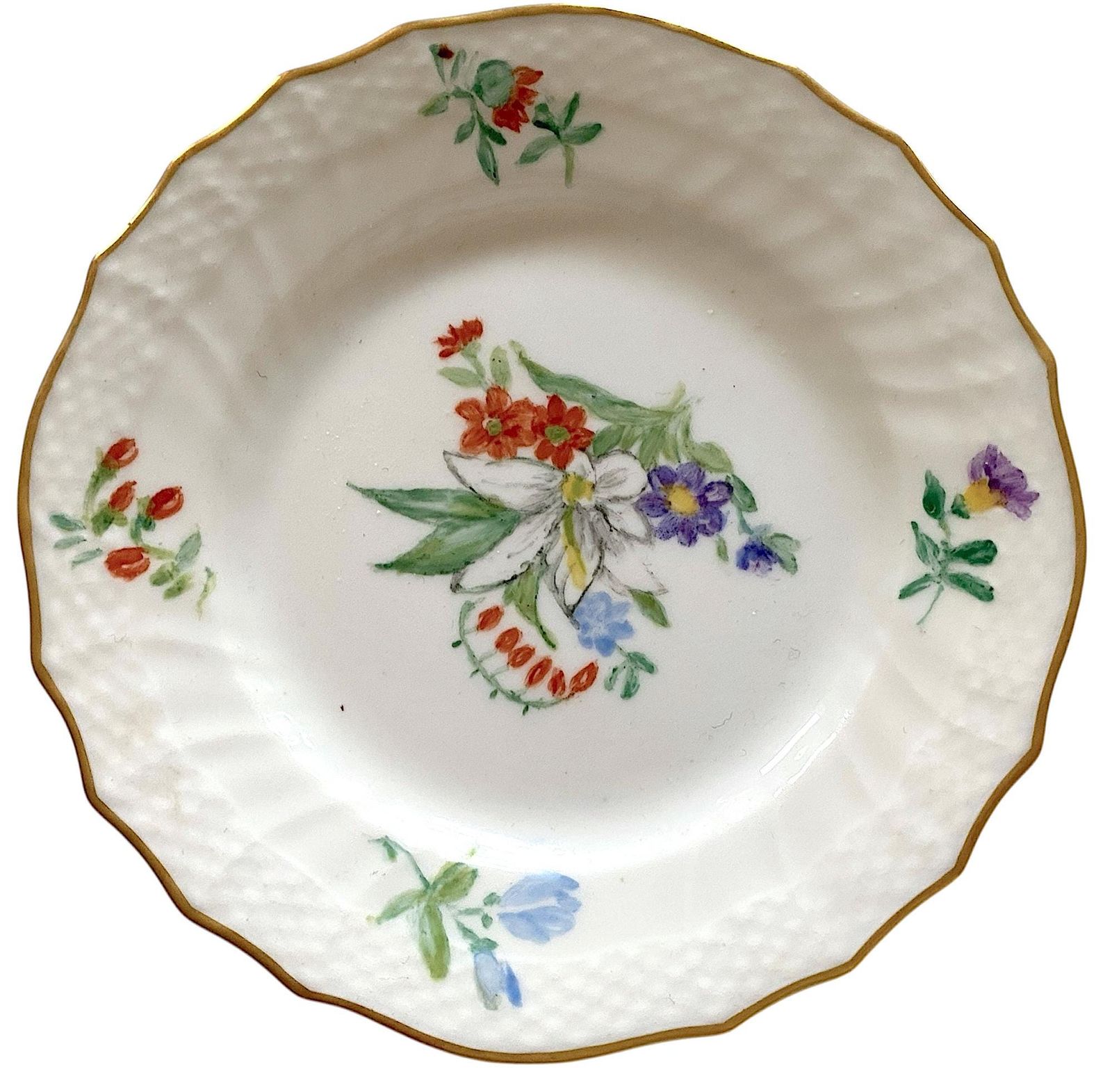 美品✨レア✨ロイヤルコペンハーゲン　サクソンフラワー 透かし プレート 皿 花 ロイヤルコペンハーゲン カップ&ソーサー□サクソンフラワー ライト