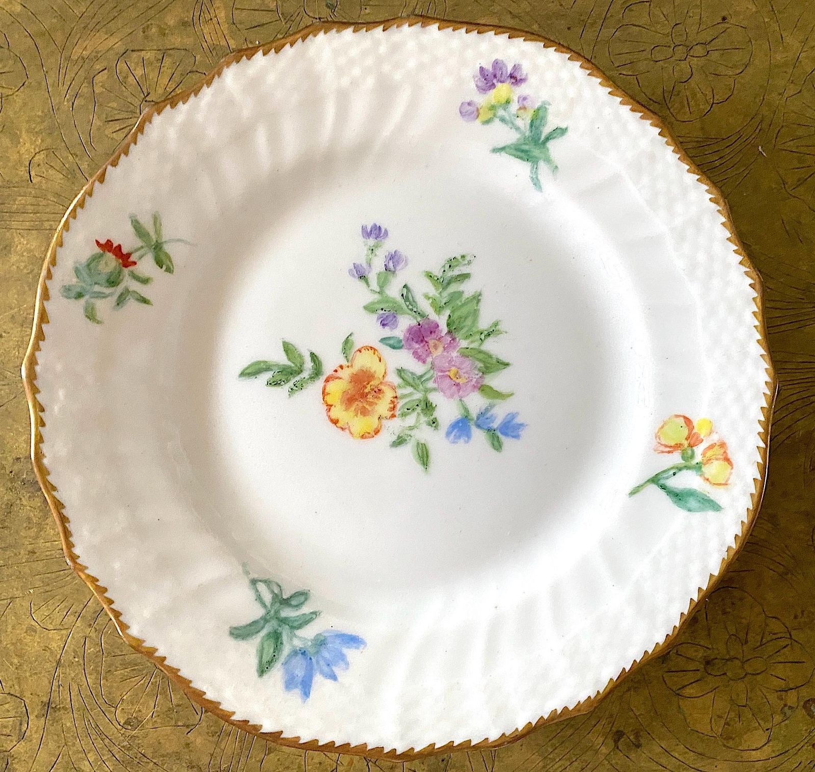 ロイヤルコペンハーゲン フルサクソンフラワー ゴールドアクセント