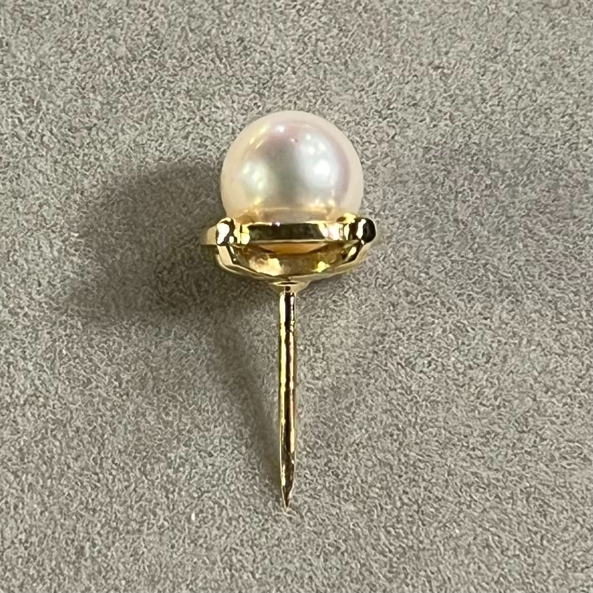 ミキモト パール 真珠 タイタック タイピン K14YG 1.45g / MIKIMOTO