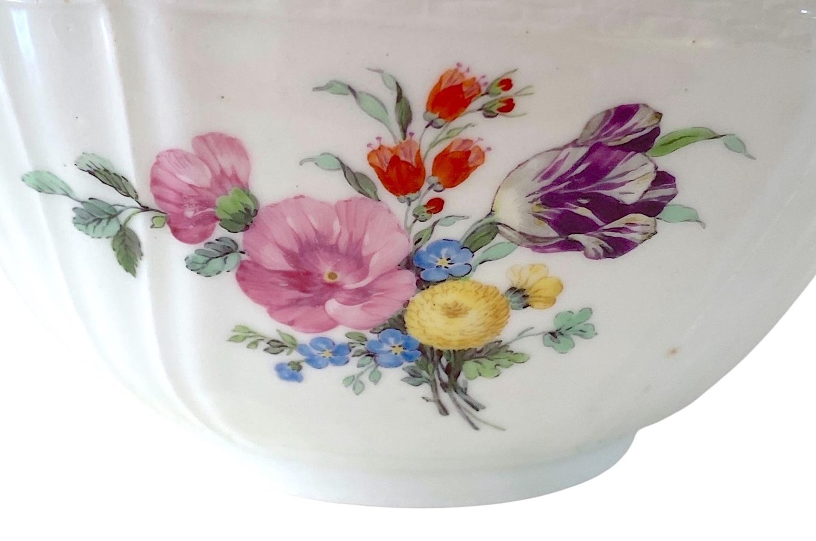 ロイヤルコペンハーゲン ザクセンフラワー磁器ボウル アンティークの盛り皿