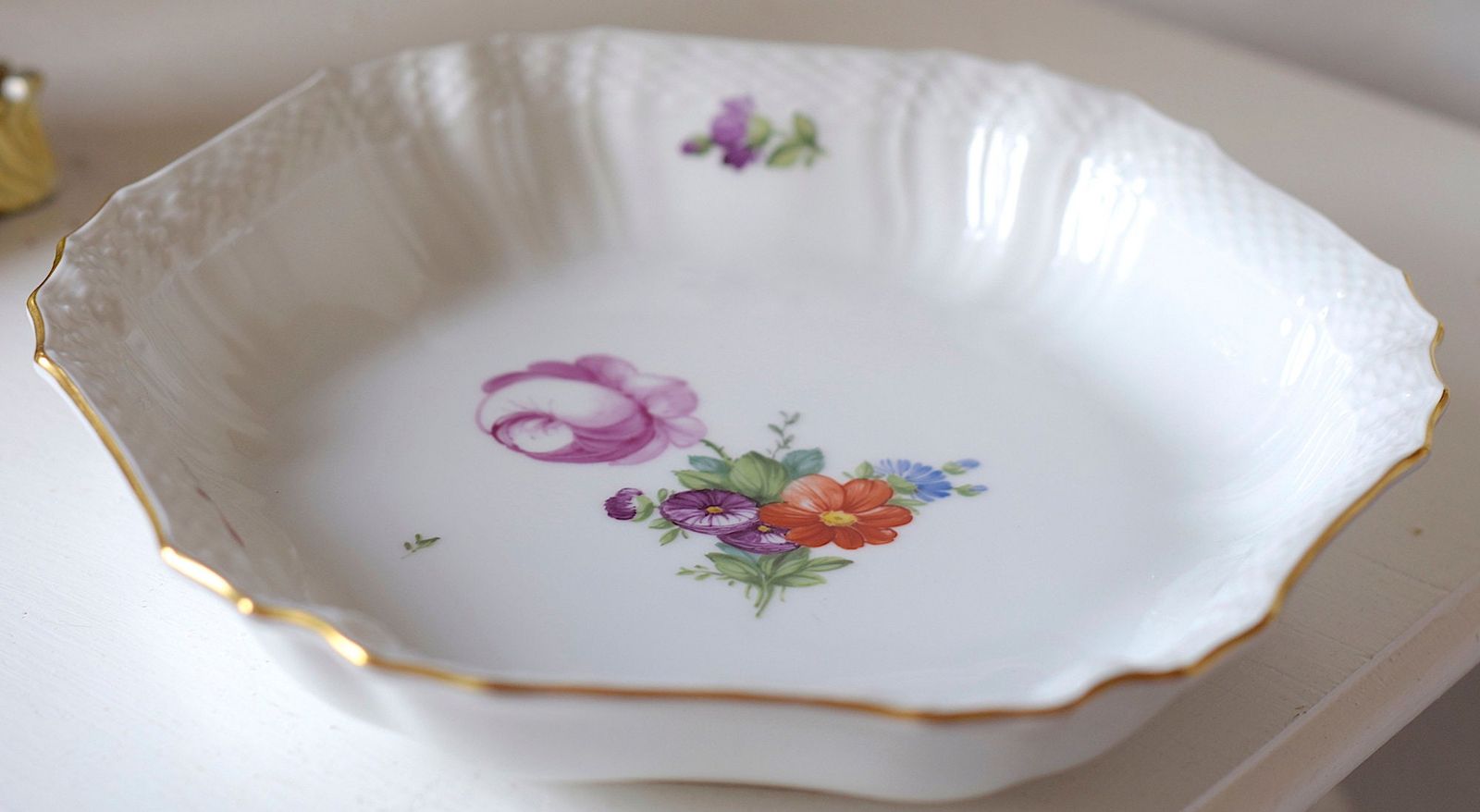  ロイヤルコペンハーゲン ザクセンフラワー サービングプレート アンティークピンクの牡丹の皿 1930年代 皿 食器