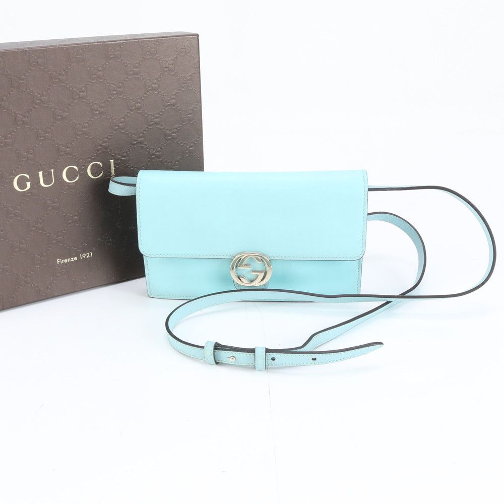 グッチ インターロッキングG ウォレット バッグ 369664 長財布 レザー ショルダーバッグ 斜め掛け レディース RUM DH 15-7