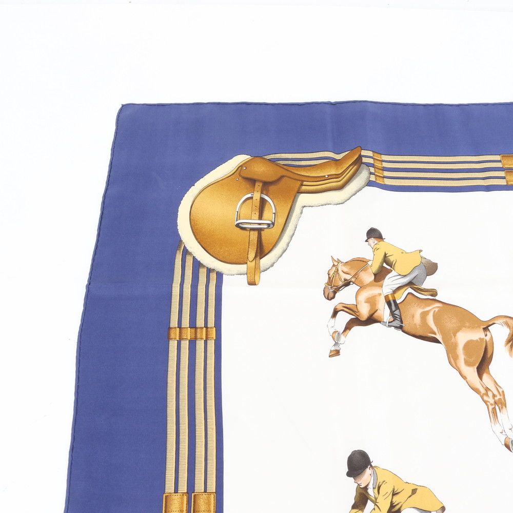 エルメス タグ付 カレ 90 JUMPING ジャンピング スカーフ シルク100％ Cマーク 絹 ストール レディース メンズ MUM DH 7-4