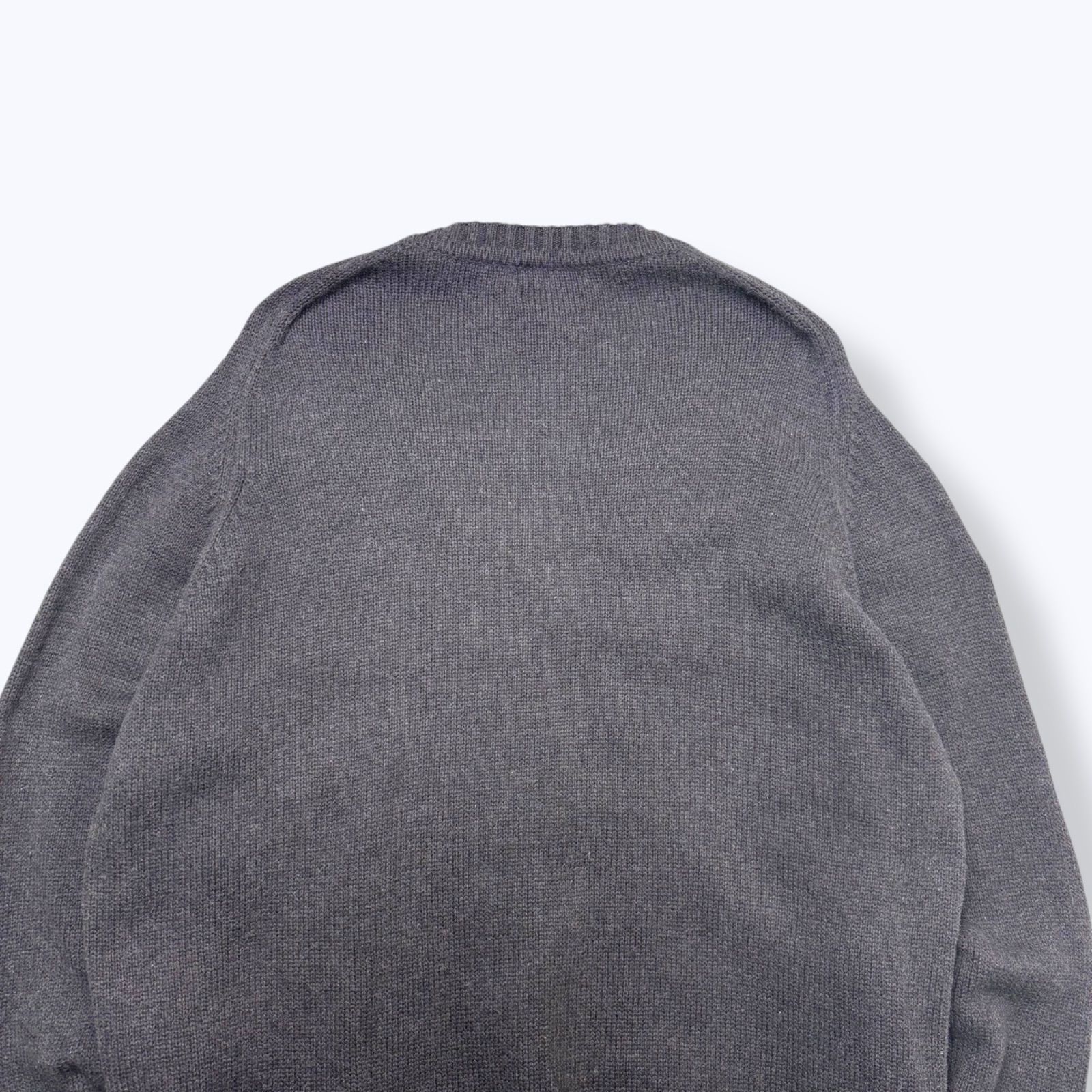 90s LANDS' END V-Neck Cotton Knit Made in USA 【L】 90年代 ランズ