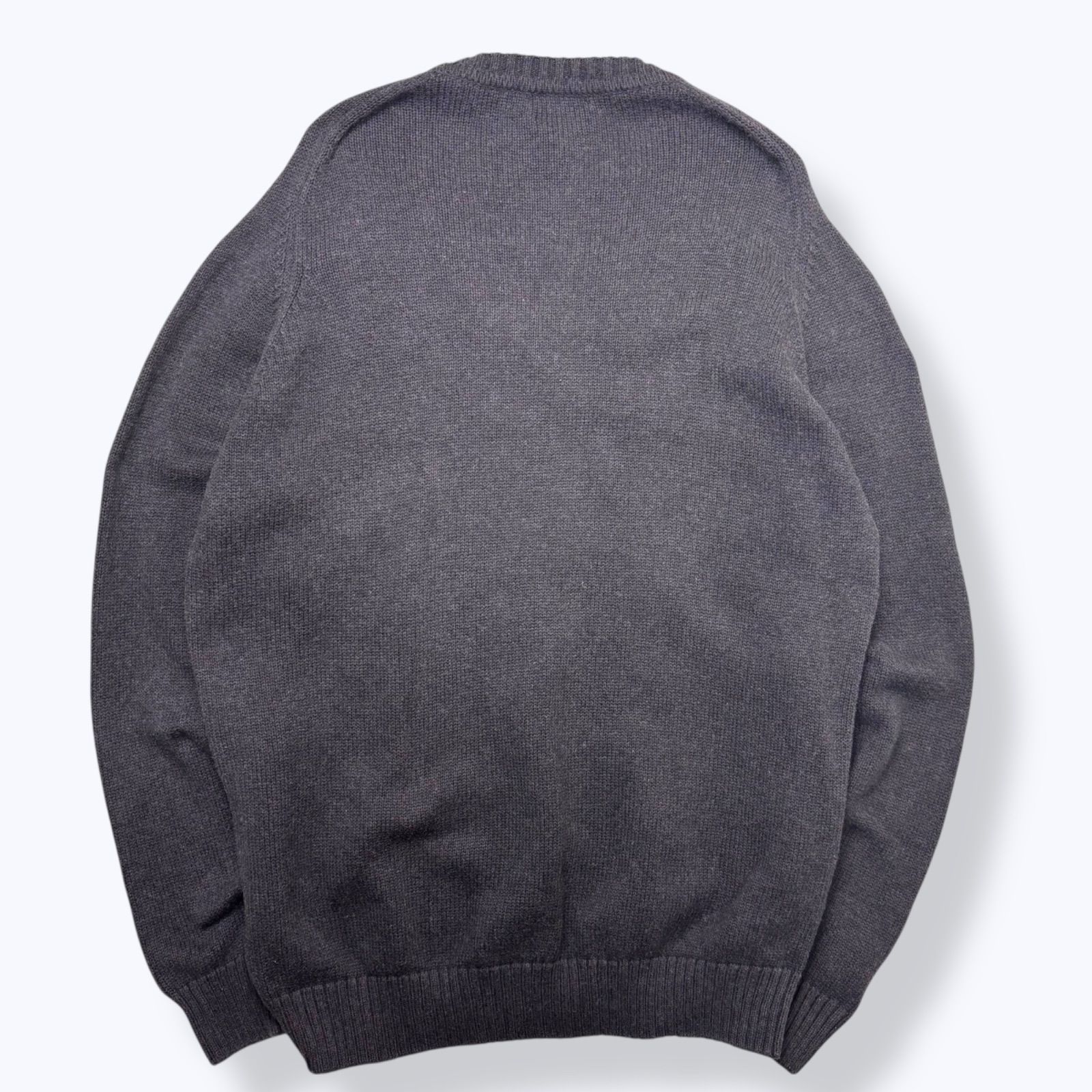 90s LANDS' END V-Neck Cotton Knit Made in USA 【L】 90年代 ランズ