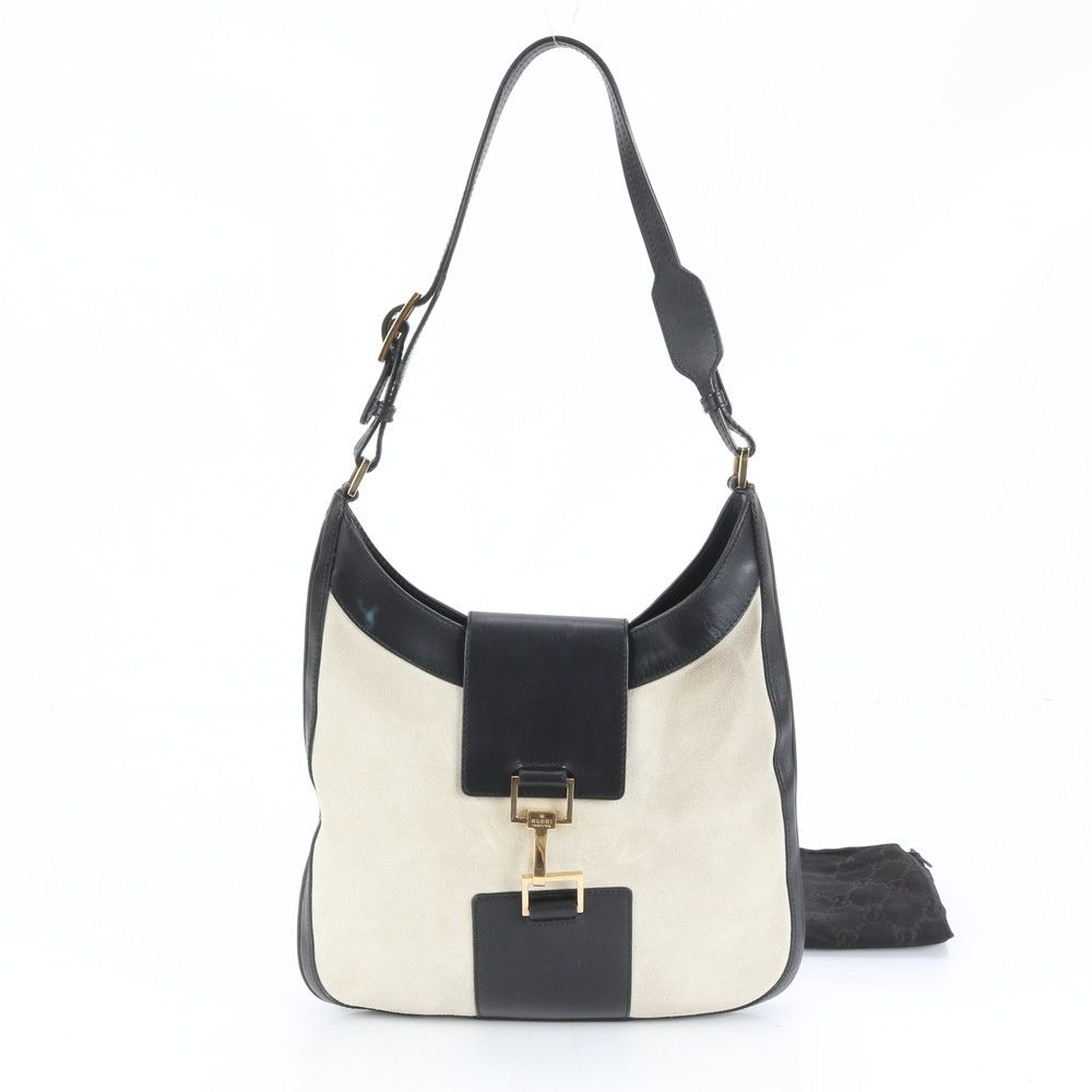 グッチ 001 4129 レザー ショルダーバッグ 肩掛け トート ハンド 本革 ブラック 黒 レディース MRM DH 5-1