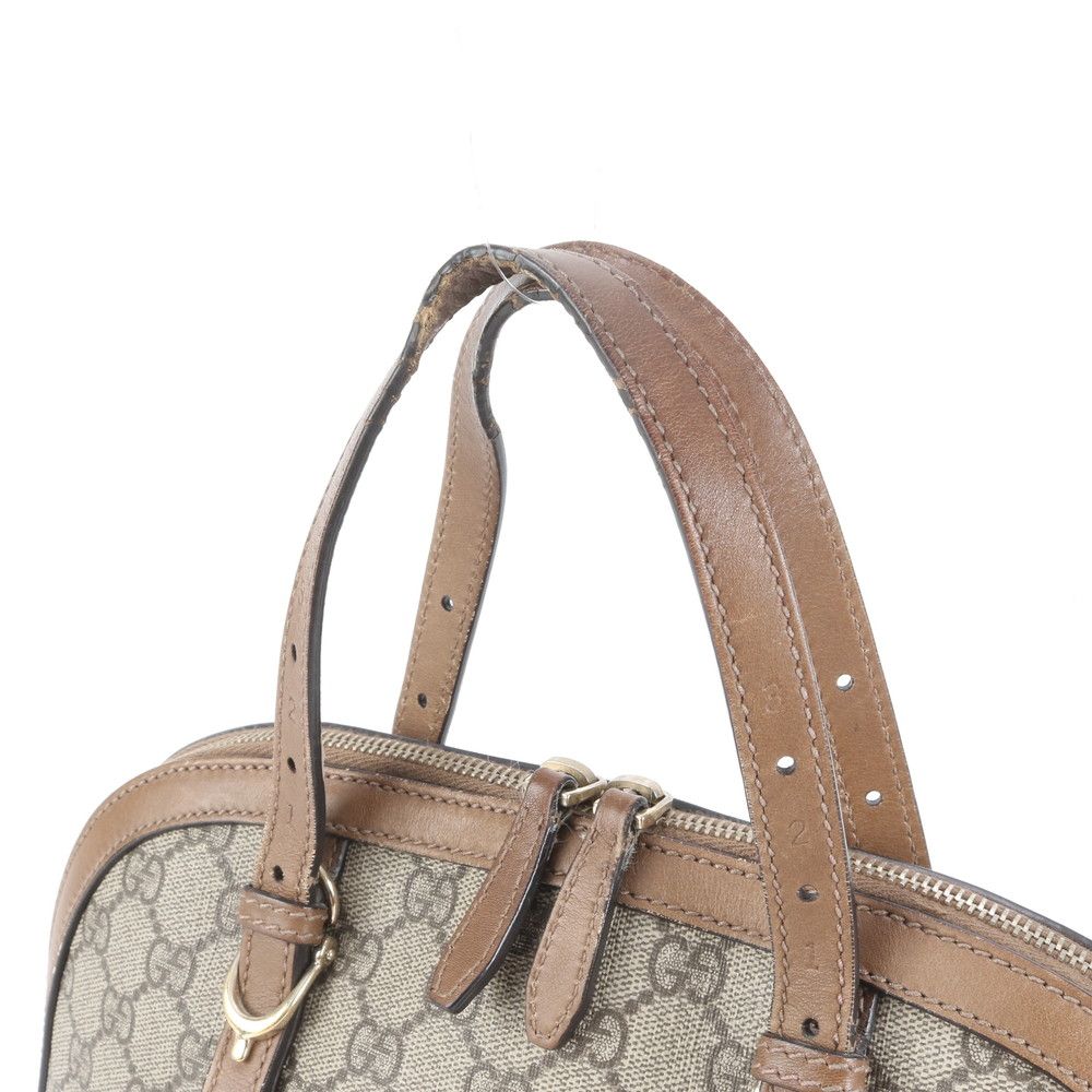 美品 グッチ GGスプリーム グッチニース 309617 レザー ハンドバッグ