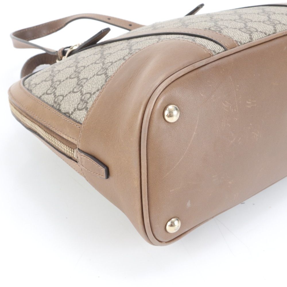 美品 グッチ GGスプリーム グッチニース 309617 レザー ハンドバッグ