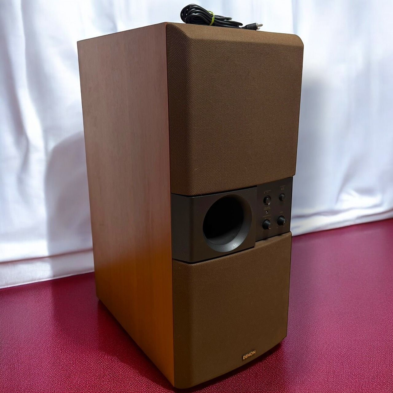 DENON デノン DSW-555 アクティブ サブ ウーファー ☆送料無料 美品 DENON デノン DSW-555 ウーファー 木目 - メルカリ