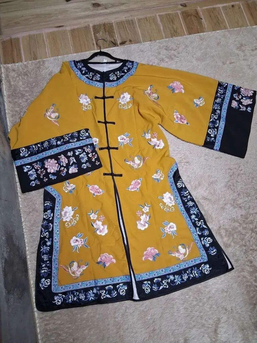 チャイナ服 刺繍 装飾 ミディ ONE PIECE