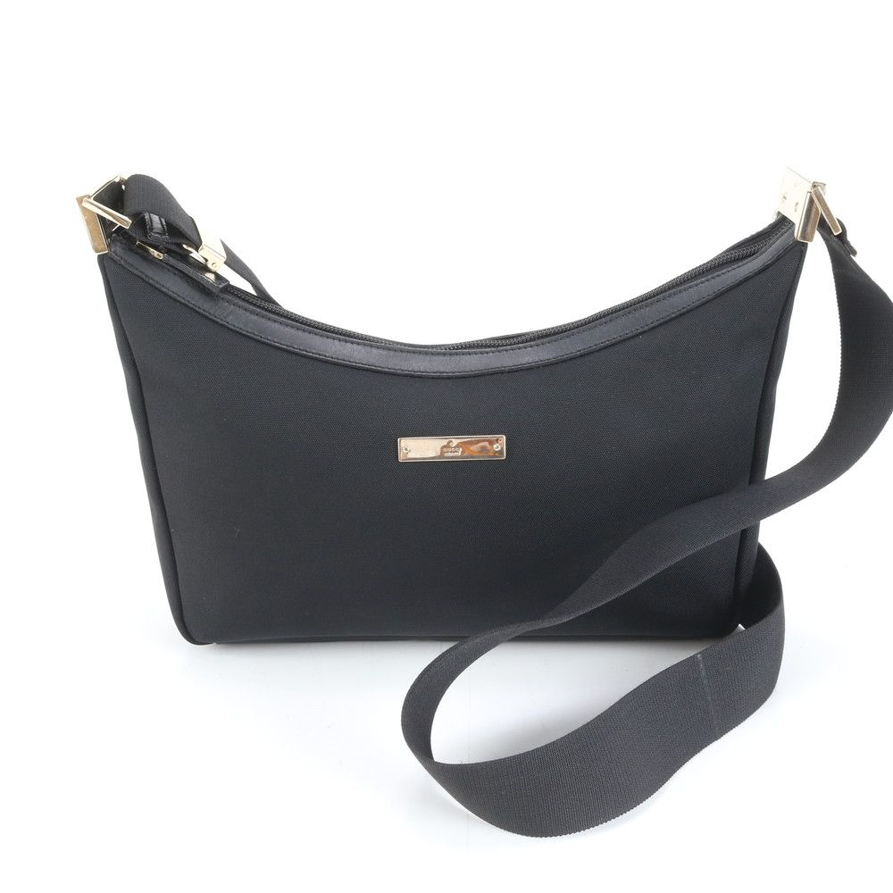 極美品 グッチ 019 0433 レザー ナイロン ショルダーバッグ 斜め掛け