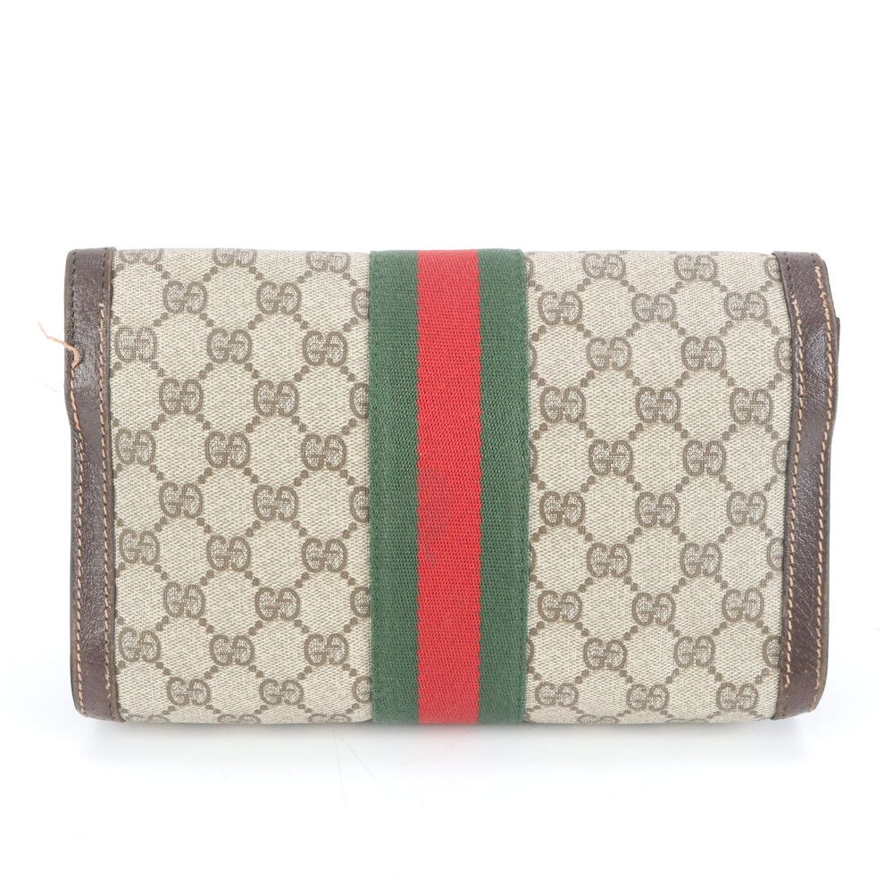 グッチ GGスプリーム シェリー ライン レザー セカンドバッグ クラッチ