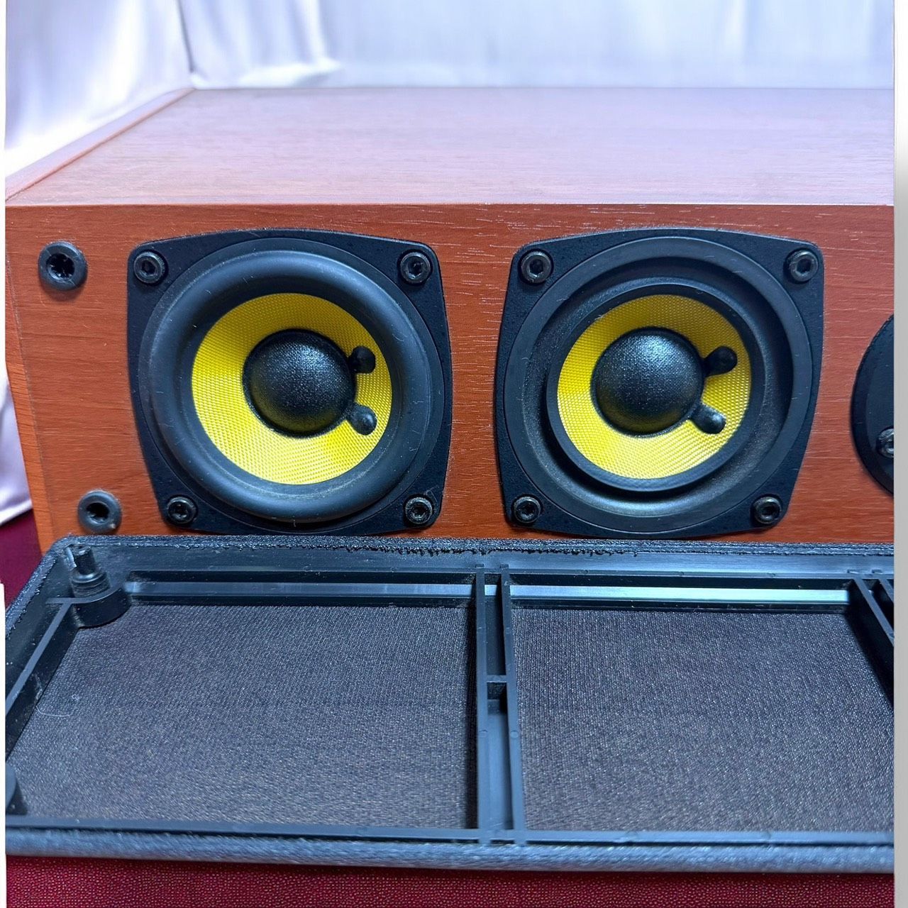 ☆送料無料 良品 DENON デノン SC-C555SA センタースピーカー 木目