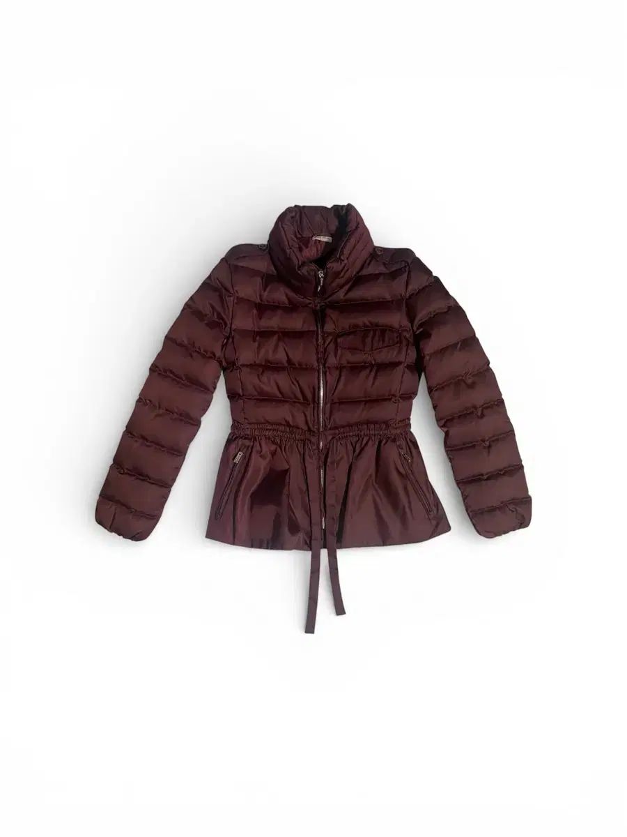 38 ミュウミュウ バーガンディ ダウン ショート アウター ジャケット