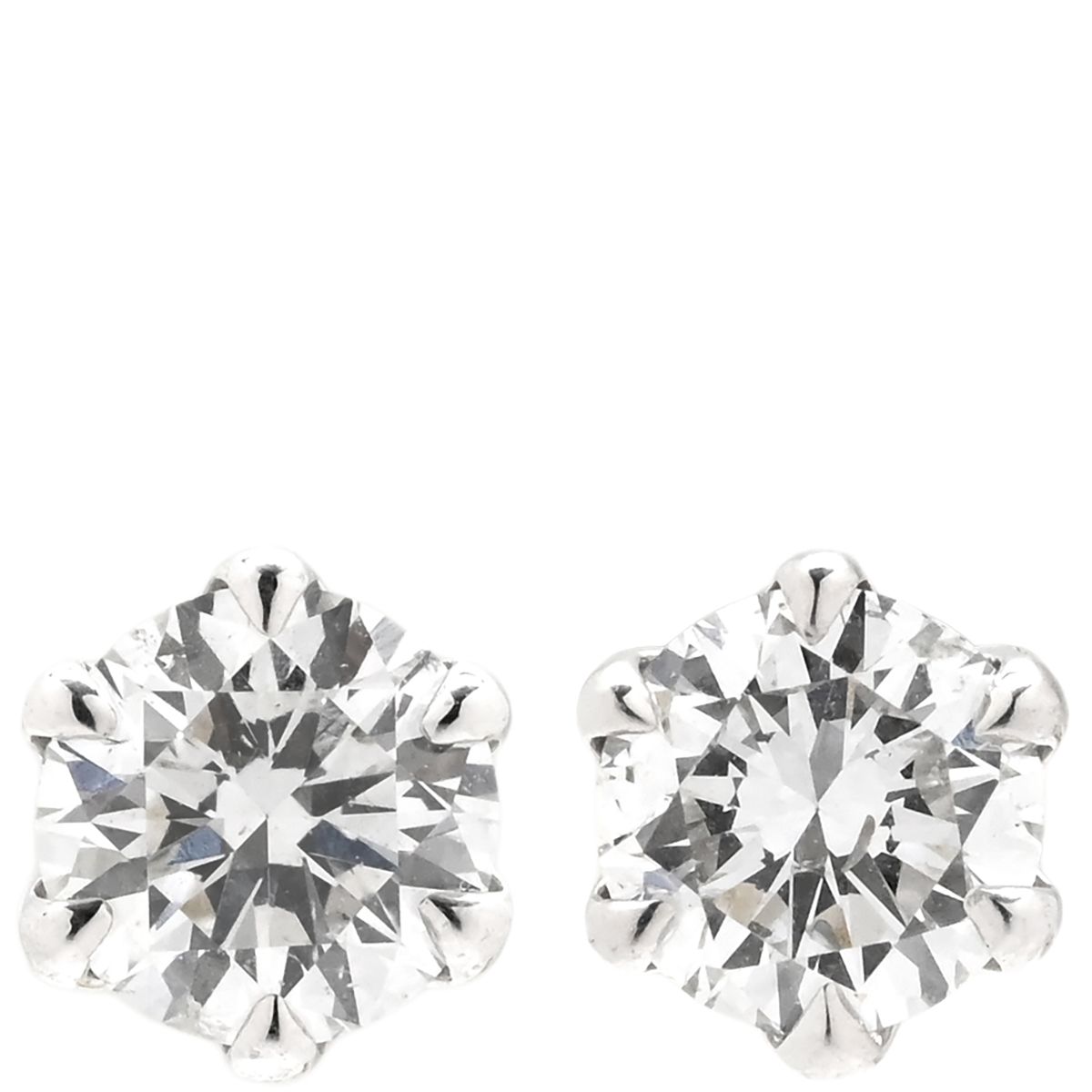 ピアス ダイヤモンド 0.309|0.305 ct SI 2 プラチナシルバー 1粒 1 P ブリリアントカット プラチナ 両耳用 スタッド 保証書