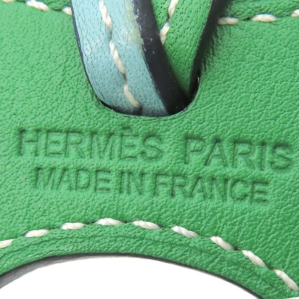  エルメス HERMES バッグチャーム パドック シュバル ホースシュー ヴォースイフト ブルー×グリーン 水色 緑 馬蹄 その他 小物