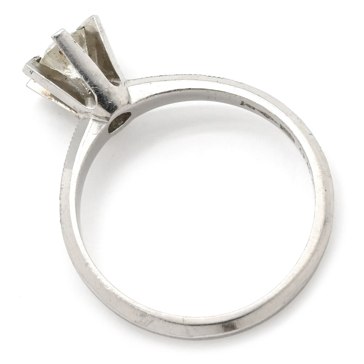 リング 指輪 ダイヤモンド 0.56 ct 立爪 プラチナシルバー 1石 1粒 プラチナ ブリリアントカット 13.5号