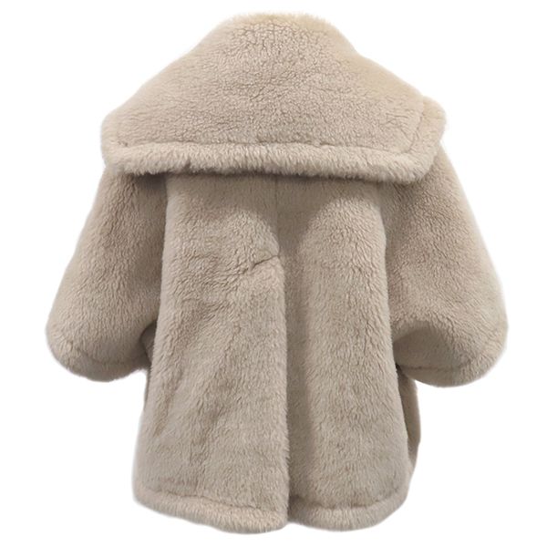 マックスマーラ Max Mara ポンチョ テディベア ケープ アルパカ ウール