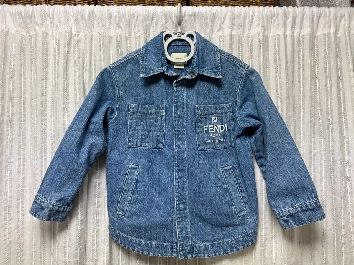 フェンディ キッズ デニム ジャケット ブルー