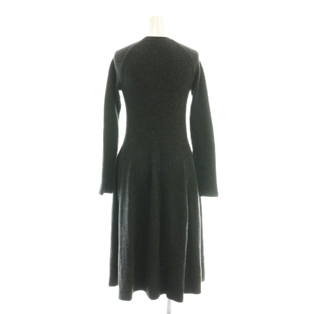 ドゥロワー Drawer ウールカシミヤニットワンピース ロング 1 チャコールグレー |DF OS