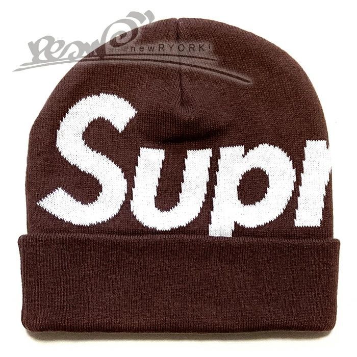 送料無料 メンズ ニットキャップ ブラック Supreme シュプリーム Big