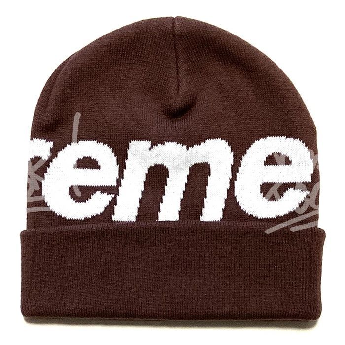 送料無料 メンズ ニットキャップ ブラック Supreme シュプリーム Big