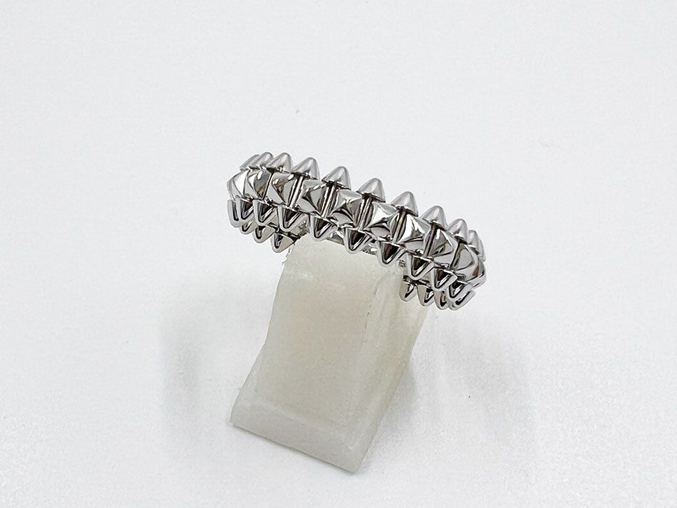 Cartier カルティエ クラッシュ ドゥ リング スモールモデル 750 K 18 ホワイトゴールド ＃55 超