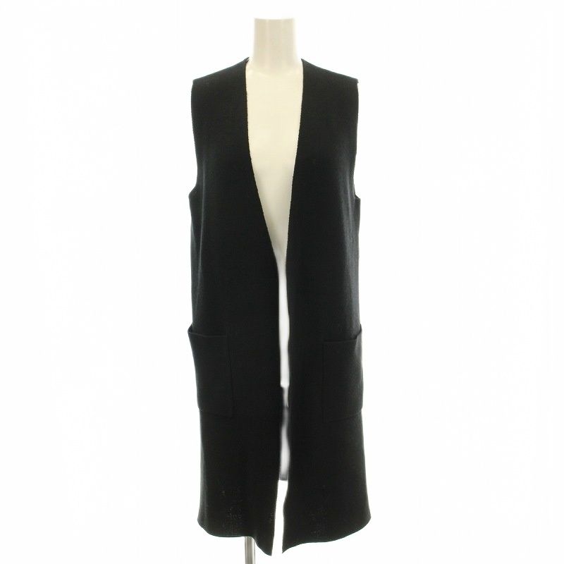 アナイ ANAYI ニット ロング ベスト ジレ 38 黒 ブラック /☆G - メルカリ