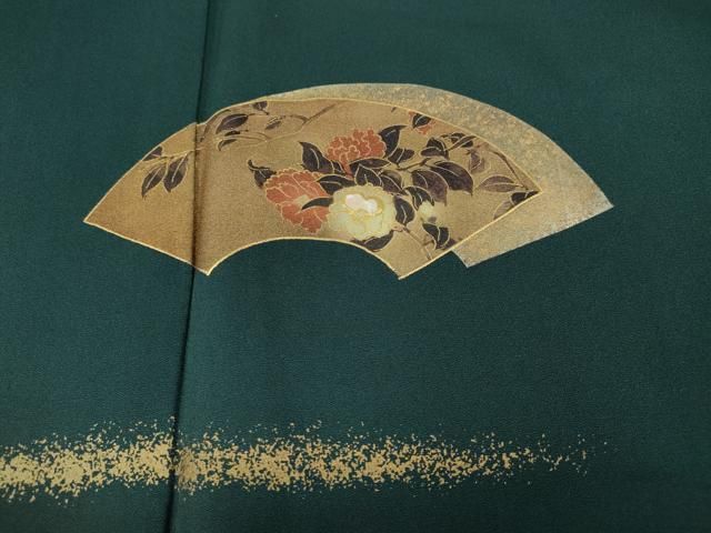 平和屋着物▽訪問着 螺鈿 地紙重ね草花文 暈し染め 金彩 鈴乃屋扱い