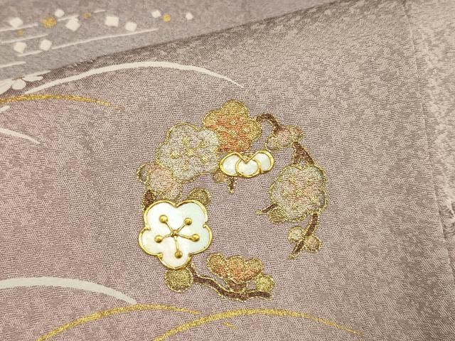 平和屋着物▽色留訪問着 螺鈿 草花丸文 暈し染め 金彩 正絹 逸品